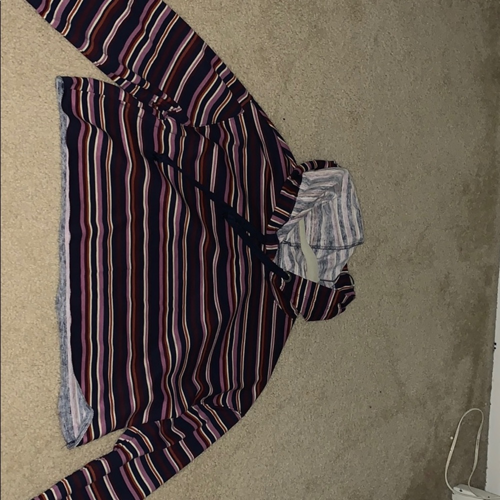 Target Striped cropped hoodie
